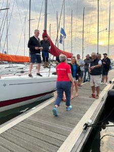 JOG Cowes to Poole Race Prize Giving in Poole after Leg 1